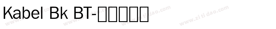Kabel Bk BT字体转换